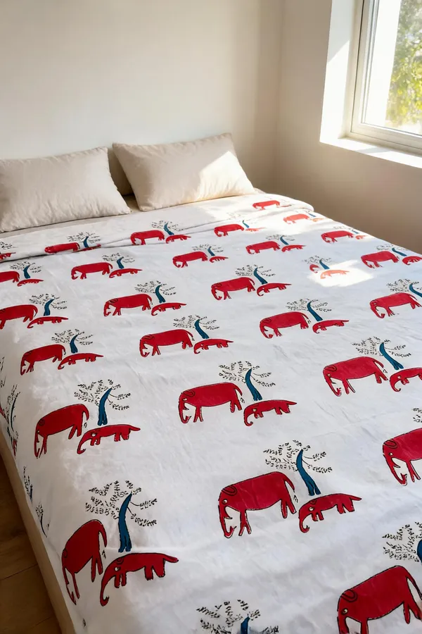 Hathi_Tales_-_Block_Print_Bedsheet_With_Pillow_Cover