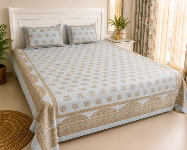 Amber_Hathi_Printed_Bedsheet_With_Pillow_Cover