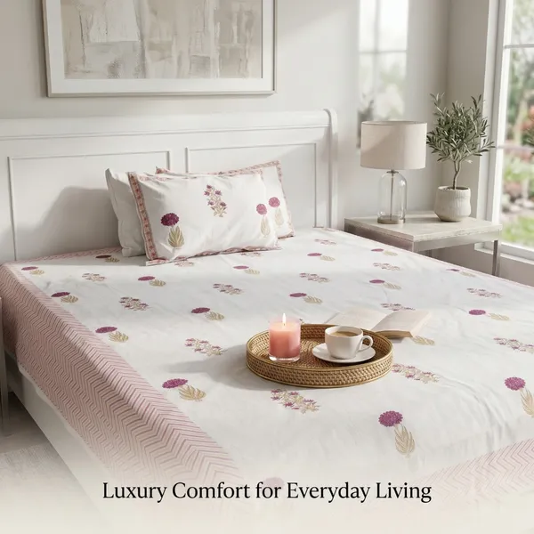 Sanganer_Block_Bedsheet_With_Pillow_Cover