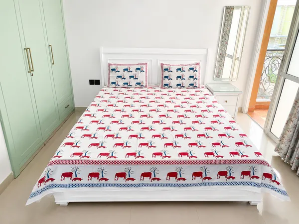 Hathi_Tales_-_Block_Print_Bedsheet_With_Pillow_Cover
