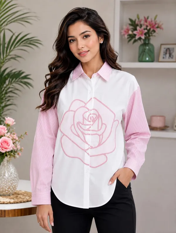 White_Cotton_Regular_Fit_Floral_Print_Shirt_For_Women