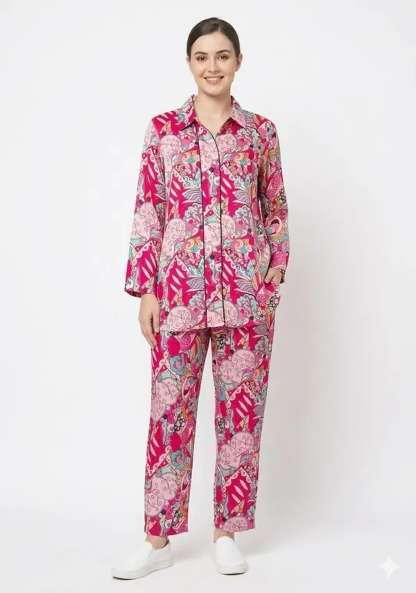 Pink_Satin_Scalloped_Co_Ord_Set_For_Women