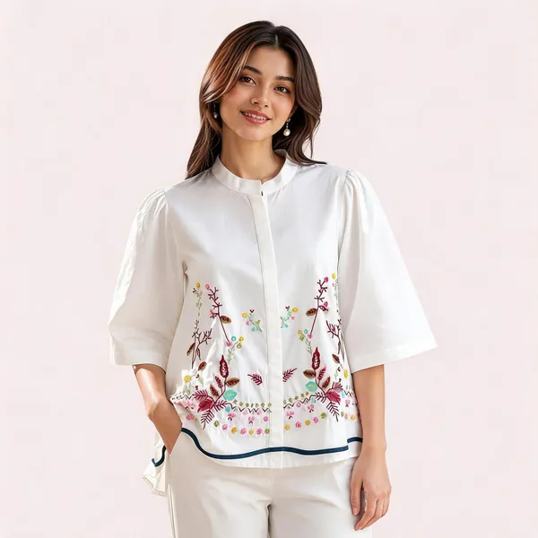 White_Cotton_Relaxed_Fit_Floral_Embroidered_Top_For_Women