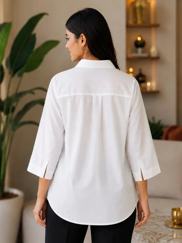 White_Cotton_Relaxed_Fit_Floral_Print_Shirt_For_Women