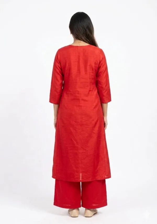 Red_Cotton_Horse_Motif_Embroidered_Wide_Leg_Co-Ord_Set_For_Women