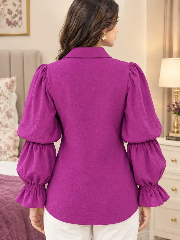 Orchid_Purple_Beaded_Collar_Bishop-Sleeve_Shirt