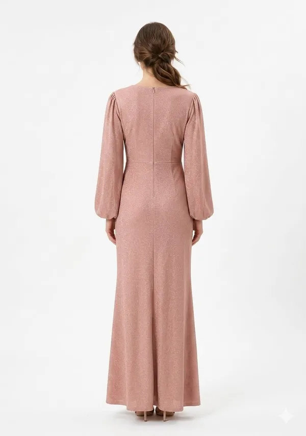 Rose_Gold_Lycra_Mermaid_Shimmer_Dress_For_Women