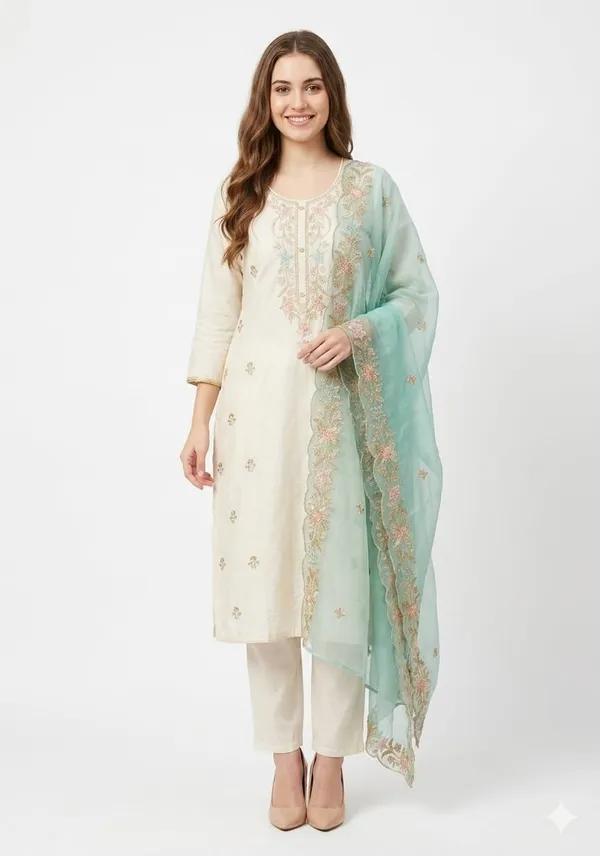 Off-White_Chanderi_Straight_Zari_Embroidered_Kurta_Set_For_Women