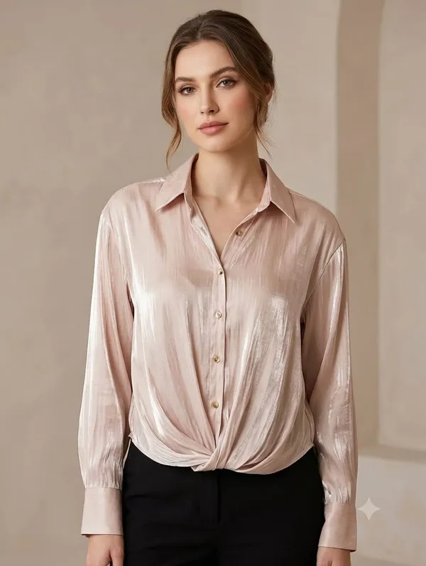 Blush_Pink_Satin_Twist-Front_Shirt