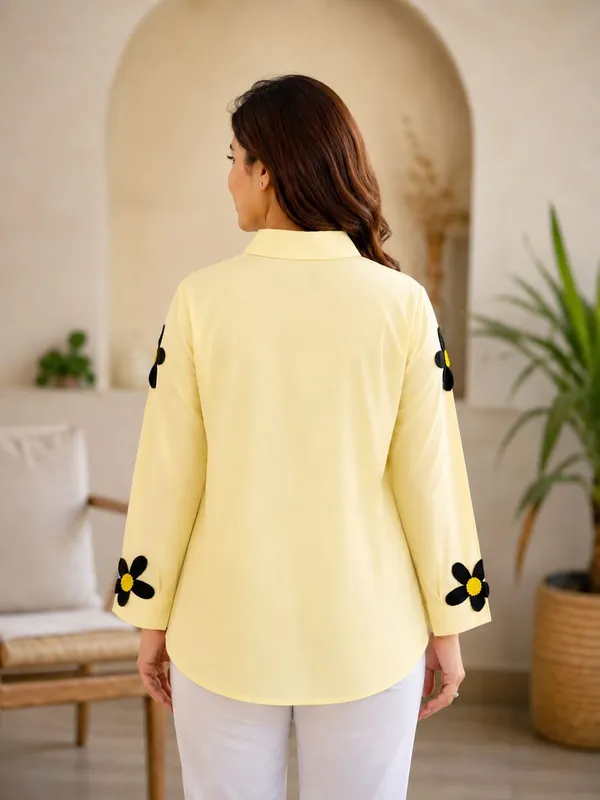 Yellow_Cotton_Relaxed_Fit_Floral_Print_Shirt_For_Women