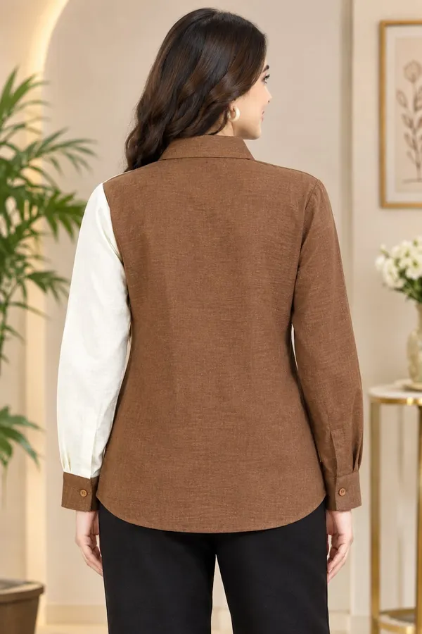 Dual-Tone_Diagonal_Colorblock_Linen_Shirt