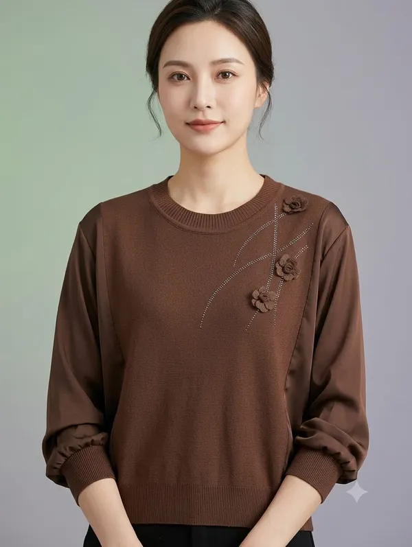 Embellished_Floral_Appliqué_Hybrid_Knit_Top