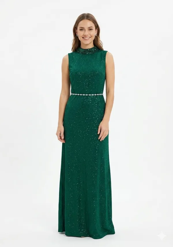 Emerald_Green_High-Neck_Shimmer_Evening_Gown