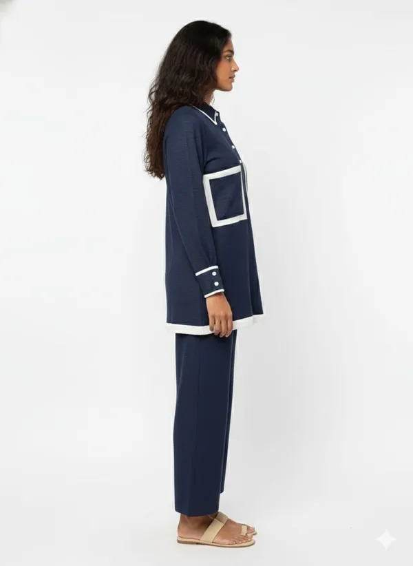 Navy_Blue_Cotton_Wide-Leg_Polo_Tunic_Co-Ord_Set_For_Women