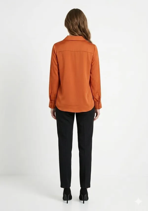 Rust_Orange_Cotton_Satin_Regular_Fit_Spread_Collar_Shirt_For_Women