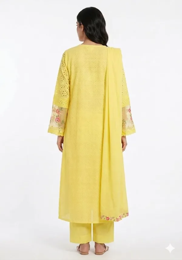 Lemon_Yellow_Chikankari_Straight_Suit_Set_For_Women