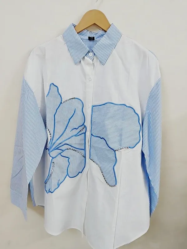 White_Cotton_Relaxed_Fit_Striped_Collar_Shirt_For_Women