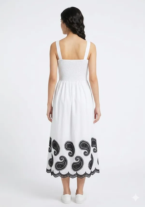 White_Cotton_Paisley_Embroidered_A-Line_Midi_Dress_For_Women