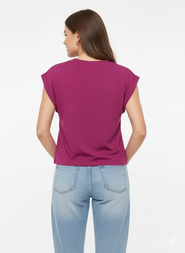 Dark_Pink_Cotton_Sleeveless_Ruched_Muscle_Tee_Top_For_Women