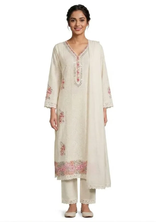 Lemon_Yellow_Cotton_Straight_Chikankari_Embroidered_Suit_For_Women