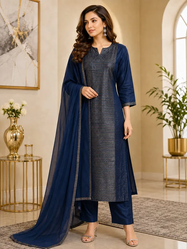 Midnight_Gold_Striped_Kurta_Set