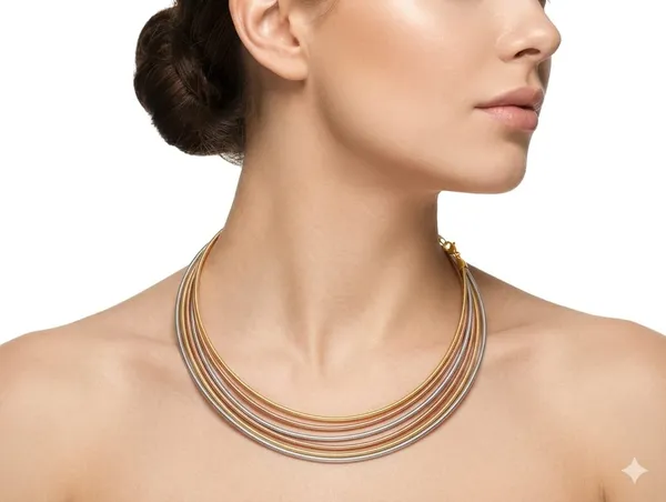 Gold_Alloy_Minimalist_Curved_Bar_Torque_Choker_Necklace_For_Unisex