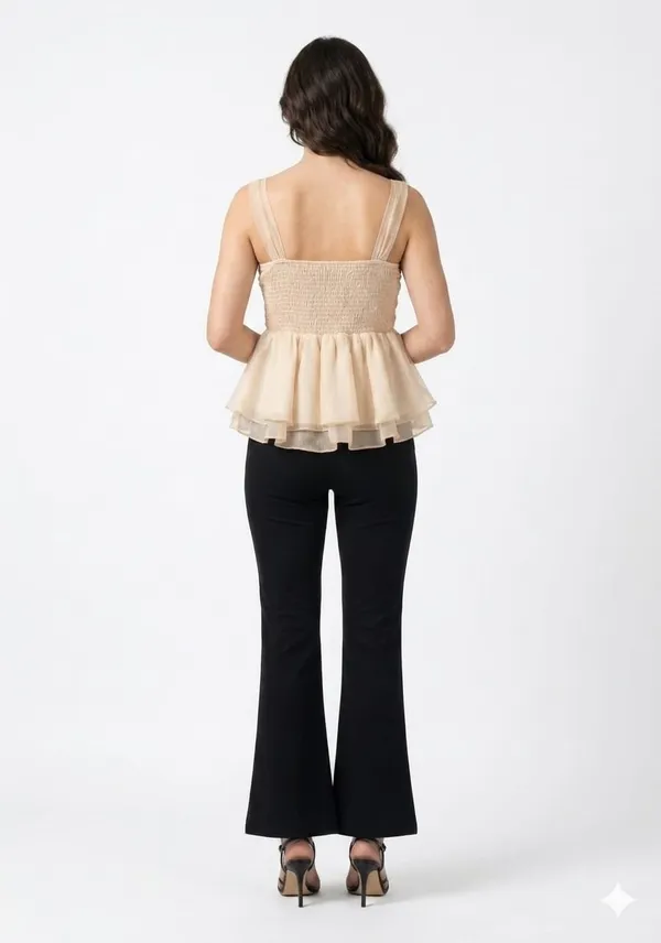 Peach_Net_Corset_Ruched_Peplum_Top_For_Women