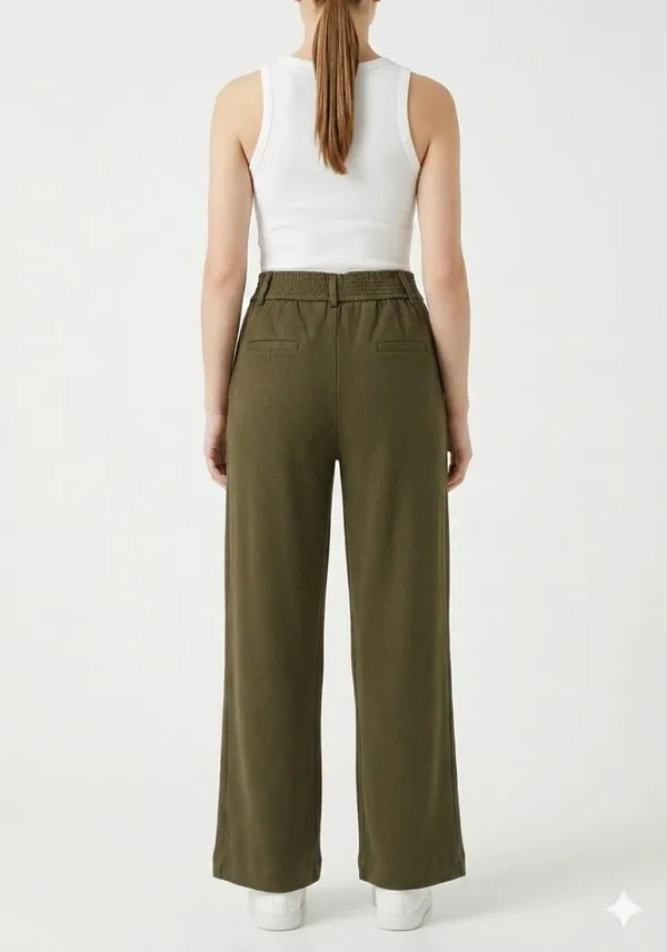 Olive_Green_Elastic-Waist_Wide-Leg_Trousers_/_Culottes