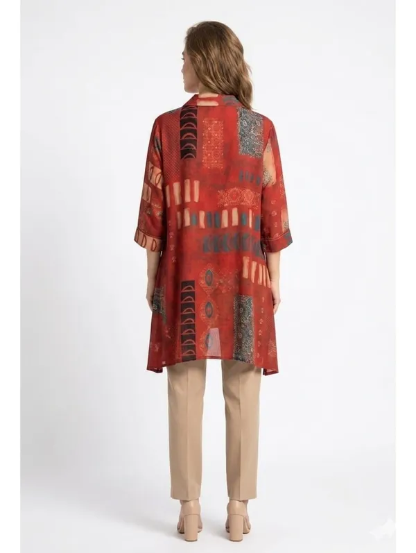 Rust_Crepe_A-Line_Short_Kurti_For_Women