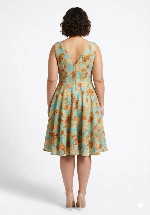 Multicolor_Cotton_Abstract_Print_A-Line_Midi_Dress_For_Women