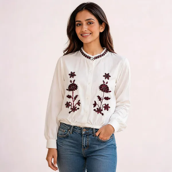 White_Cotton_Relaxed_Fit_Floral_Embroidered_Shirt_For_Women
