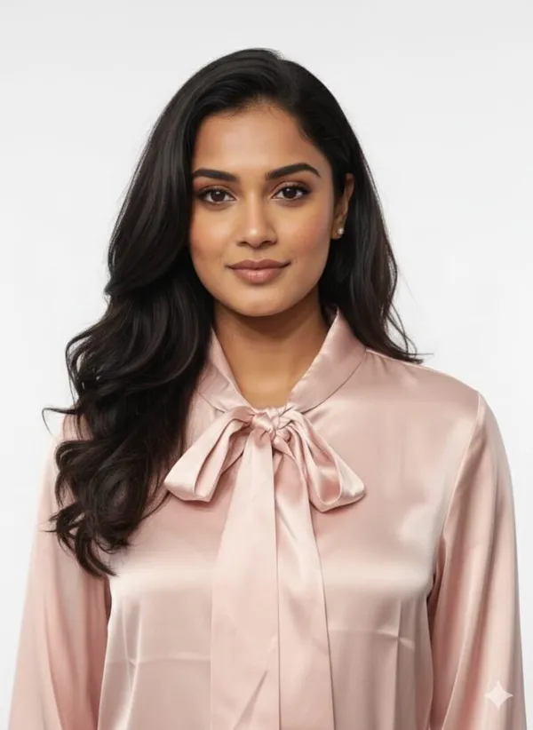 Dusty_Pink_Satin_Pussy-Bow_Collar_Top_For_Women