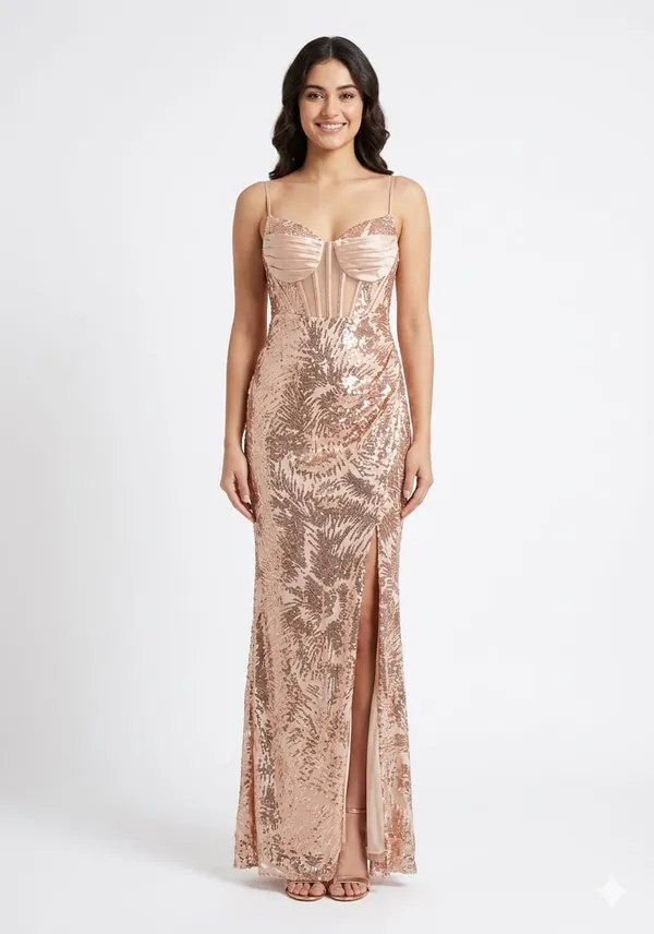 Spaghetti_Strap_Corset-Style_Metallic_Party_Dress