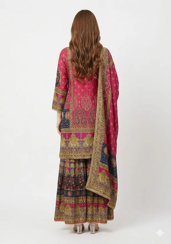 Magenta_Ornate_Printed_&_Embellished_3-Piece_Sharara_Set