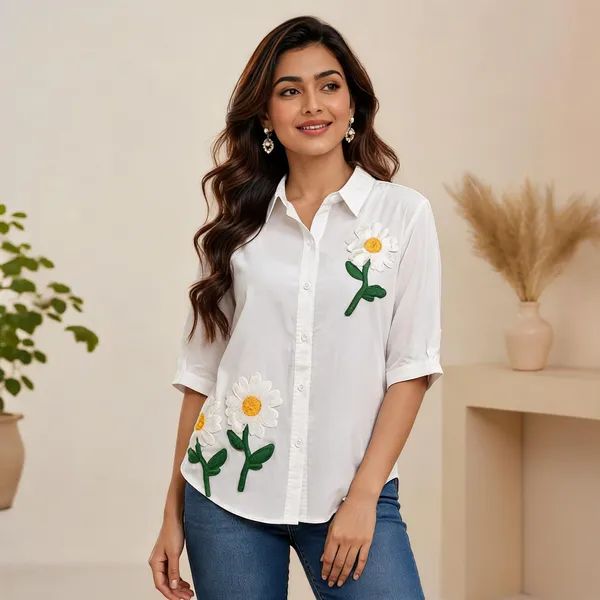White_Cotton_Straight_Fit_Floral_Embroidered_Shirt_For_Women