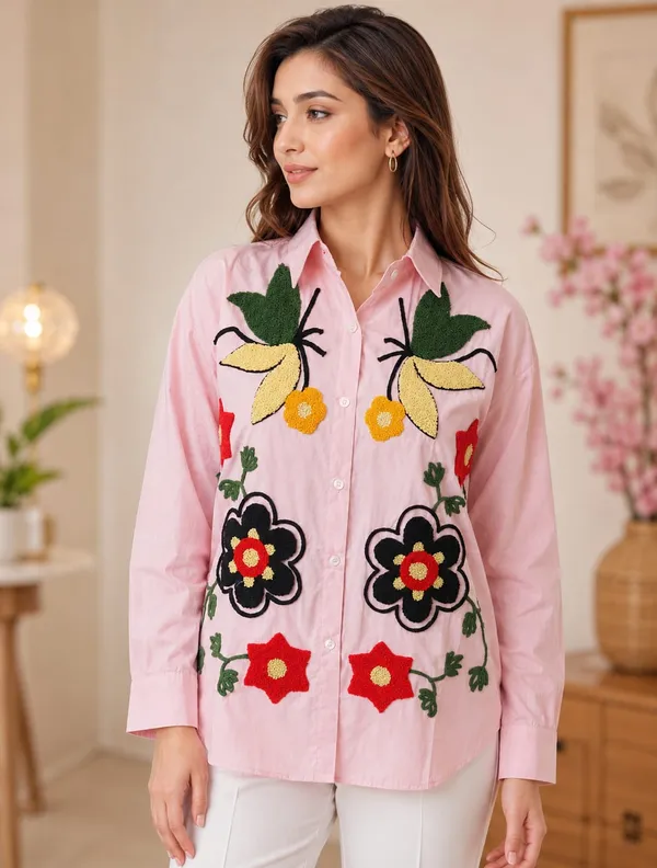 Pink_Cotton_Relaxed_Fit_Floral_Embroidered_Shirt_For_Women