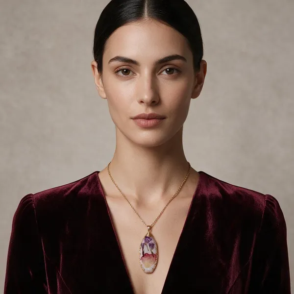 Gold_Crystal_Pressed_Flower_Resin_Pendant_Necklace