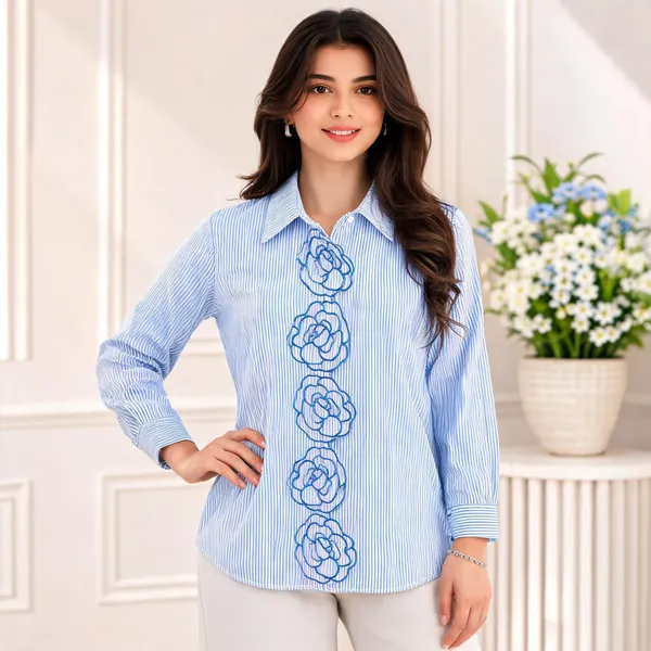 Blue_Cotton_Relaxed_Fit_Striped_Embroidered_Shirt_For_Women