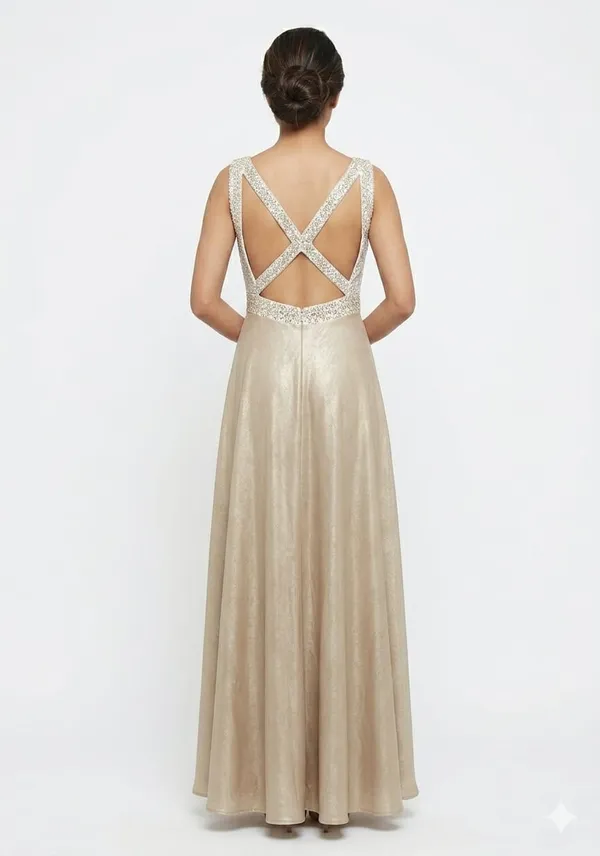Embellished_Sheer-Yoke_Metallic_Maxi_Gown