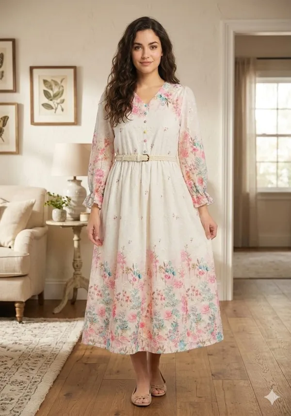 Terracotta_Cotton_Straight_Floral_Embroidered_Midi_Dress_For_Women