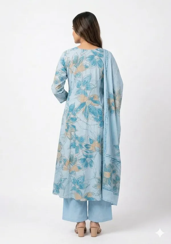 Sky_Blue_Cotton_Floral_Anarkali_Three-Piece_Suit_Set_For_Women