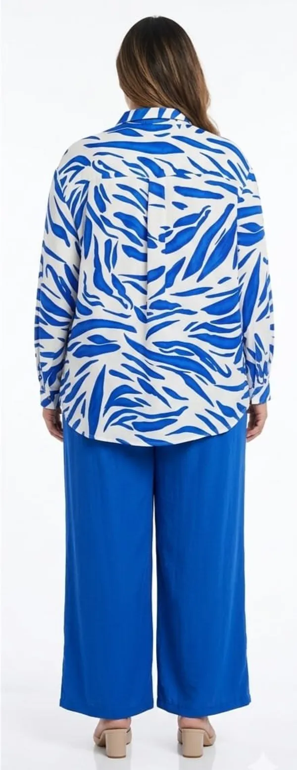 Royal_Blue_&_White_Crepe_Printed_Wide-Leg_Cord_Set_For_Women