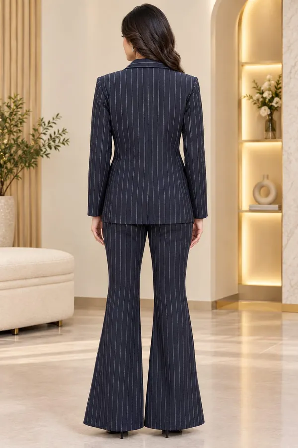 Navy_Blue_Pinstripe_3-Piece_Blazer_&_Bootcut_Trouser_Suit_Set