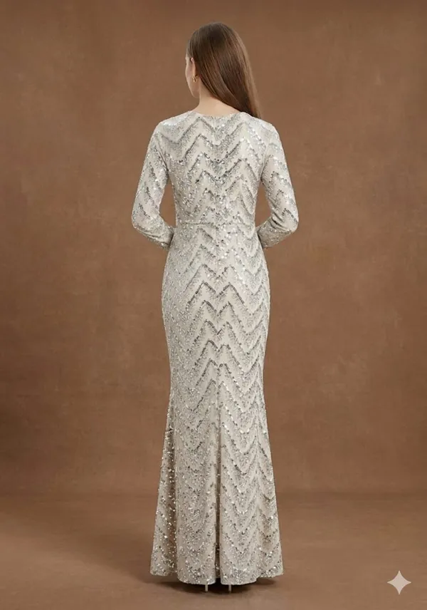 Glimmer_Chevron_Long-Sleeve_Evening_Gown