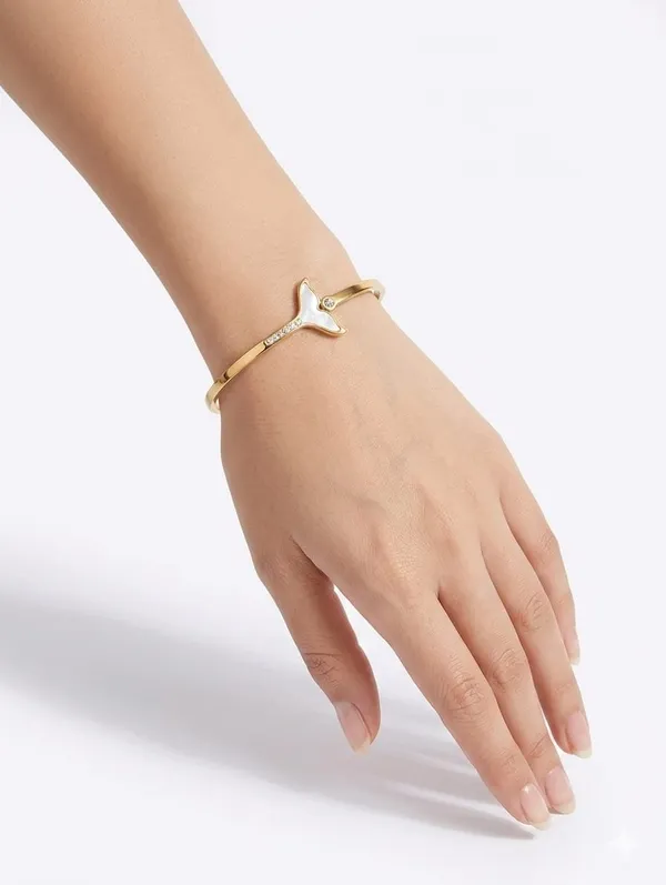 Gold_Alloy_Bamboo_Joint_Sculptural_Hinged_Bangle_Bracelet_For_Unisex