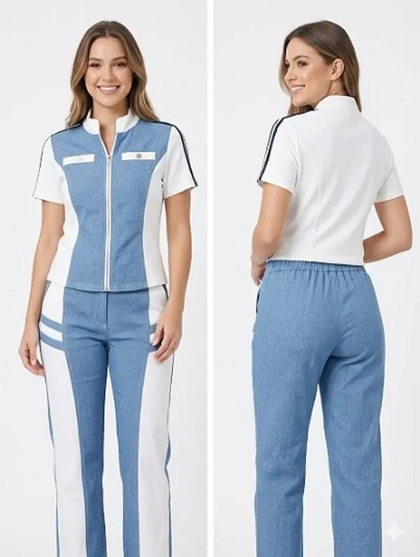 White_&_Blue_Denim_Sporty_Cord_Set_For_Women