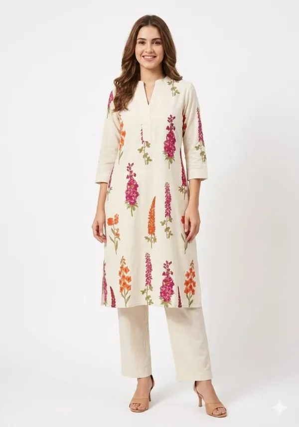 White_Linen_Straight_Floral_Embroidered_Kurta_Suit_Set_For_Women