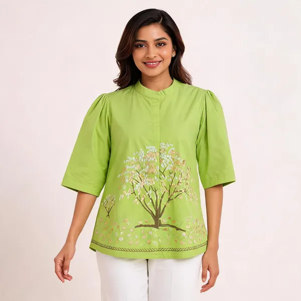 Lime_Green_Cotton_Relaxed_Fit_Printed_Top_For_Women