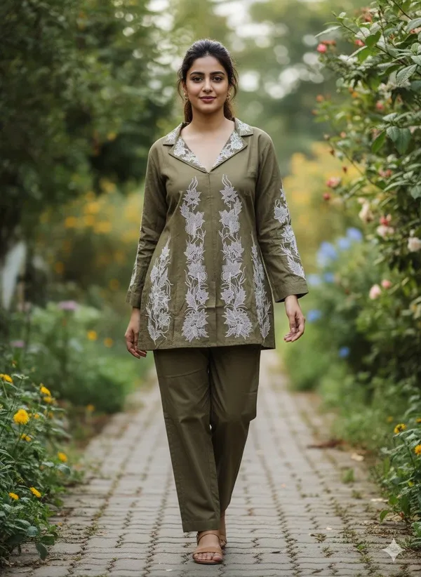Olive_Green_Cotton_Relaxed_Floral_Embroidered_Co-Ord_Set_For_Women