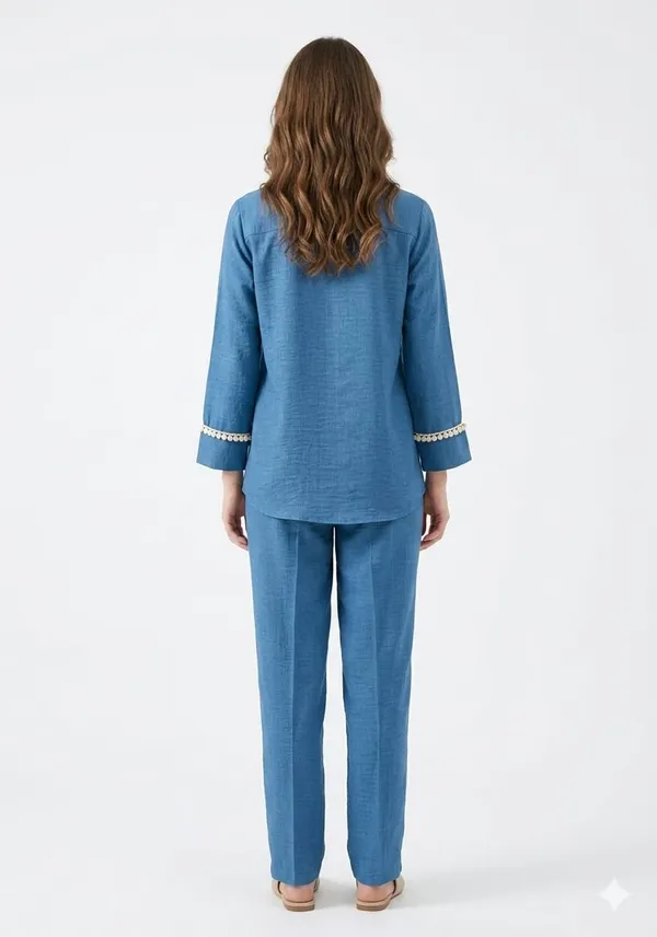 Blue_Linen_Geometric_Crochet_Lace_Co-Ord_Set_For_Women